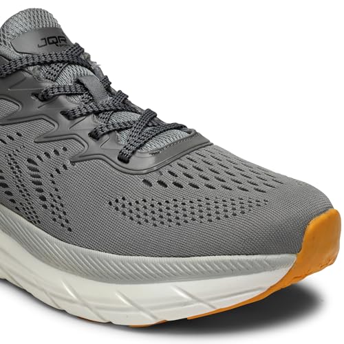 Image of JQR Atlanta Men's Sports Running Shoes Knitting Upper Lace Up Design Soft Cushioned Memory Foam Insole Extra Grip Anti Skid Comfortable Lightweight Durable for Gym, Walking, Jogging & Everyday
