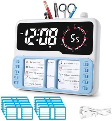 7-in-1 Visual Timer for Kids & Adults with Task Planner – ADHD Ti...