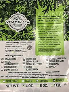 VitaminSea Organic Dulse Powder Seaweed - 4 oz / 112 G Maine Coast