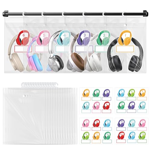 H1vojoxo 28PCS Back to School Classroom Large Headphone Storage Bags