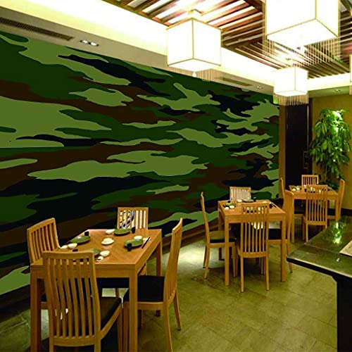 Papier peint photo camouflage vert poster mural tableaux 3D geant - 4