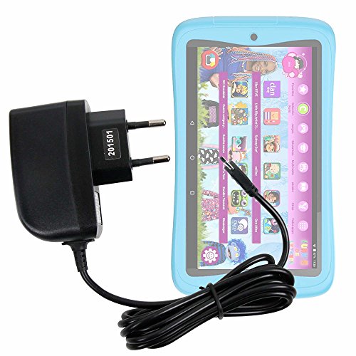 DURAGADGET Cargador (2 Amperios) para Tablet Clan Lunnis de Leyenda - CEFATRONIC - con Conexión Micro USB Y Enchufe Europeo De Pared - Certificado por La CE