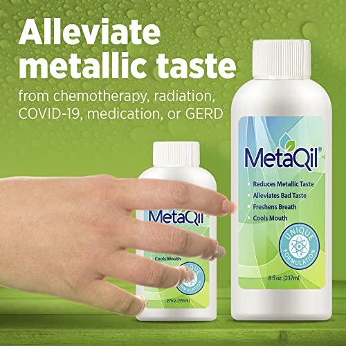 Metaqil Oral Rinse, Proven To Relieve Metallic, Bitter And Other Taste Disorders, Made From Natural Ingredients, Cools And Freshens Breath, Available In 8 Oz Bottle, 1 Count #TOP6
