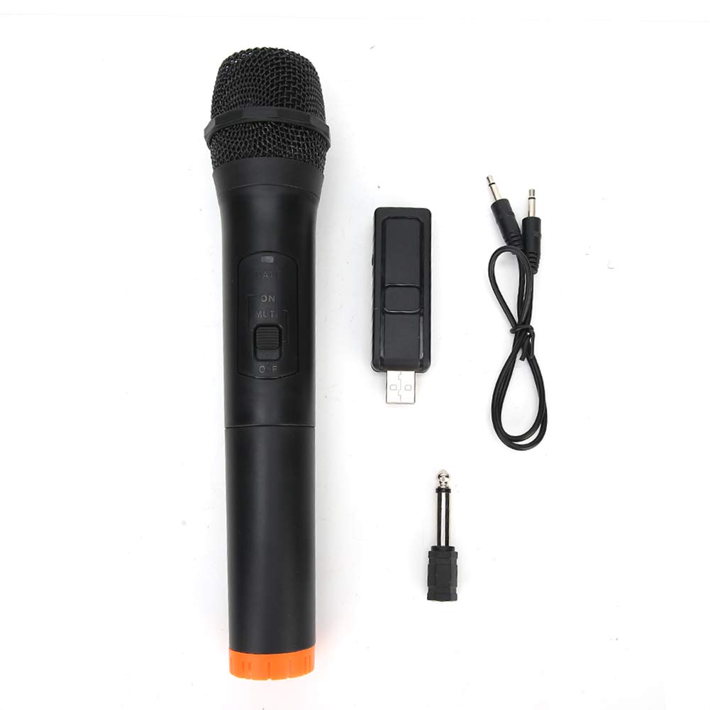 Profesjonalny Uniwersalny Ręczny Mikrofon Bezprzewodowy VHF, Czarny Mikrofon USB z Tworzywa ABS z Tworzywa Sztucznego,do śpiewania Karaoke, Mowy, ślubu i Aktywności