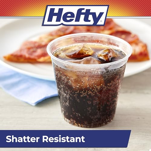 Image of Hefty Deluxe Clear Plastic Party Cups (9 Ounce) 40 Count (Pack of 12)