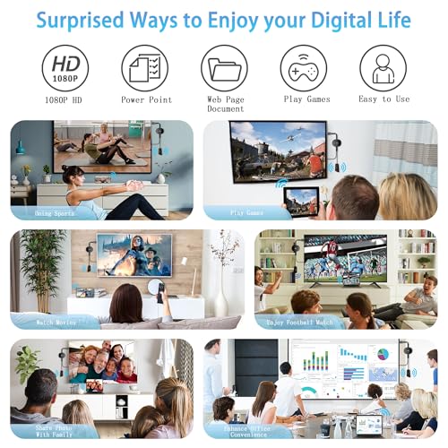 Trådlös HDMI-dongel för iPhone, iPad & Android - Ultra HD Streaming
