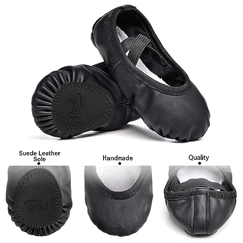Image of Stelle Ballet Shoes for Girls Toddler Ballet Slippers Soft Leather Boys Dance Shoes for Toddler /Little Kid /Big Kid