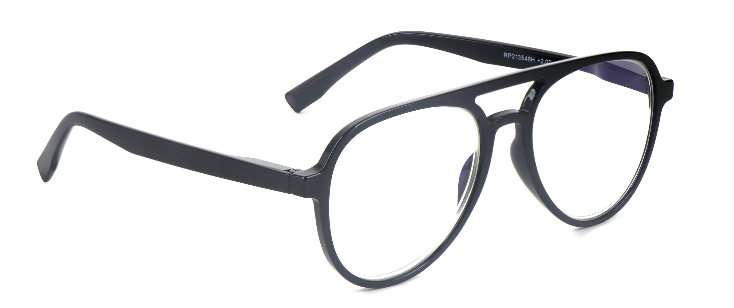 Fads & Fashions Classic Style Funky Reading Glasses Mens Womans with Metal Hinges DX100 (Matt Black, 2.5, x)