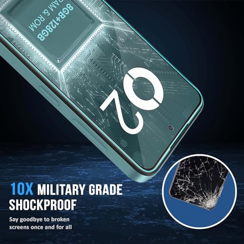 Image of ArmourPro Military Grade Gorilla Tempered Glass Screen Protector Compatible For Lava O2 (6.5 Inch) With Easy Installation Kit| Edge To Edge Coverage |Black