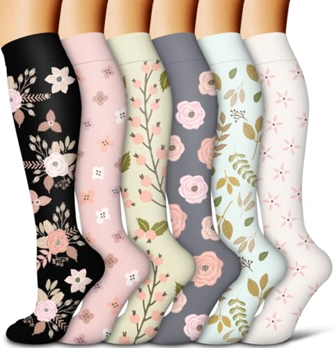 Image of COOLOVER Copper Compression Socks for Women and Men(6 Pairs)-Best Support for Running, Athletic, Travel