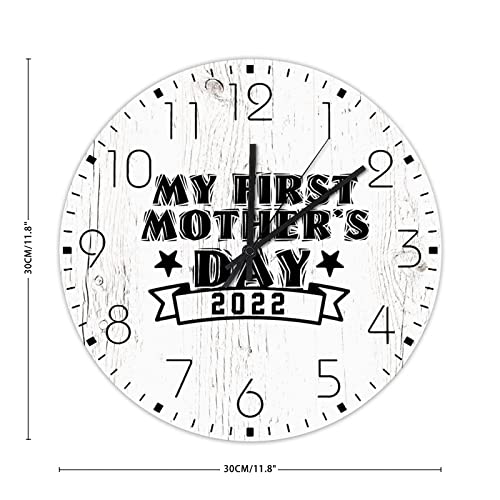 Horloge murale silencieuse sans tic-tac en bois véritable