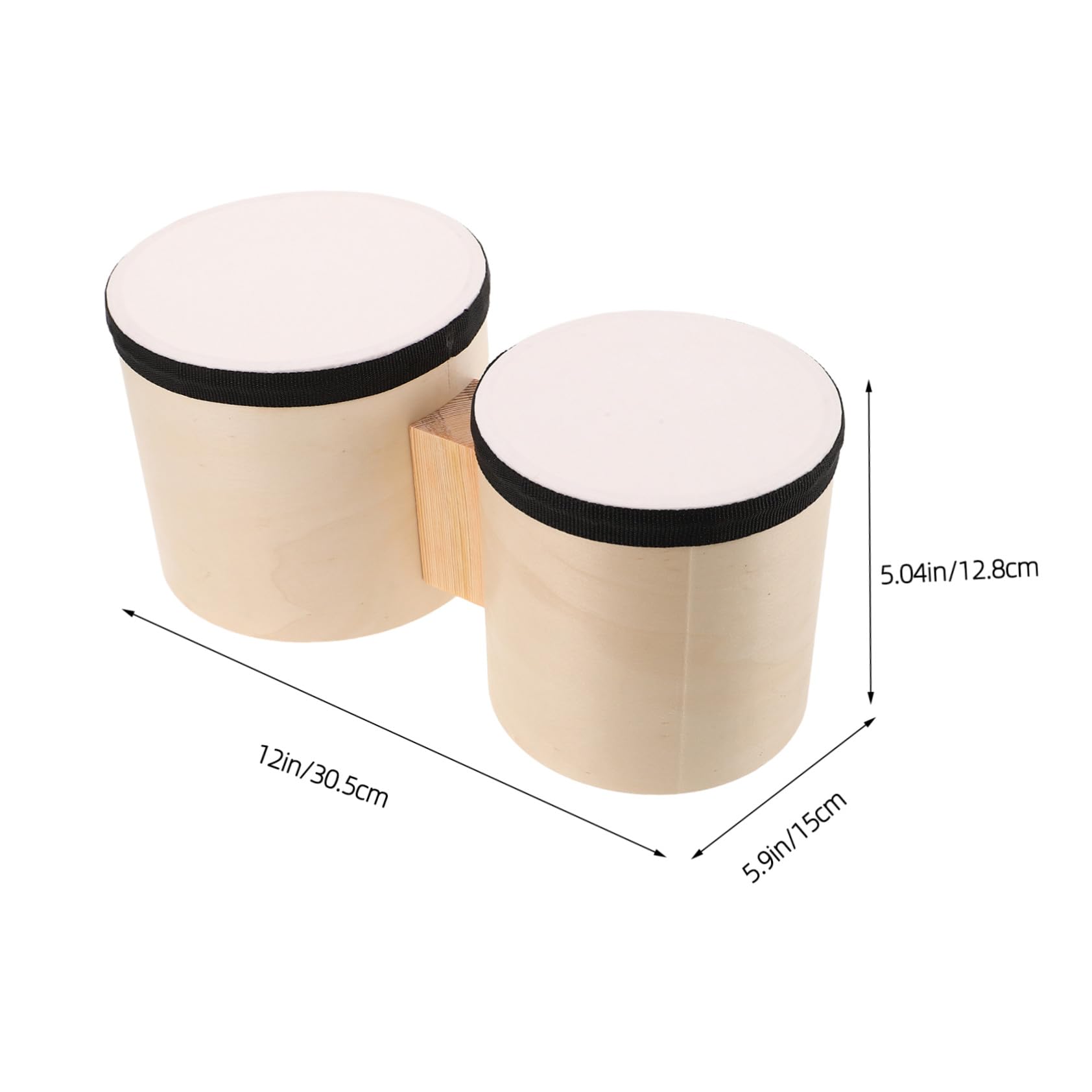 Toyvian Holz-bongos zum Üben und Handtrommeln mit Holzschlägeln Perkussionstrommel für Erwachsene und Musik-bongos für Musikalischen Unterricht
