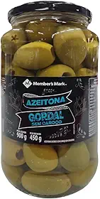 Azeitona Verde Premium Gordal Sem Caroço Vidro 450g