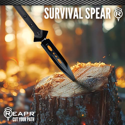 Reapr Survival Spear – 44″ Fixed-Blade Throwing Spear with Double‑Edge Stainless Steel Head & Snap Sheath - Image 4