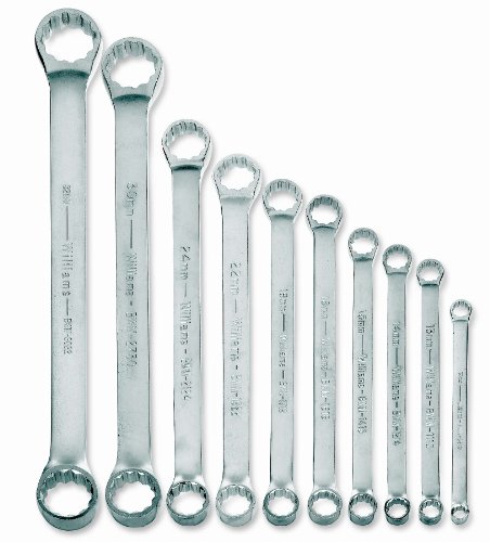 Williams Mws-Bwm10 10-Piece Double Head 10-Degree Offset Box End Wrench Set #TOP23