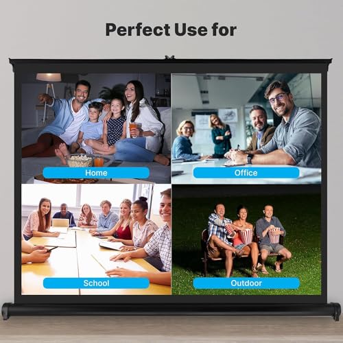 Pantalla manual para proyector 50" 16:9 portátil miniatura 4