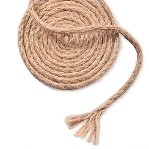 Loomy 4Mm 300 Feet Natural Jute Twine Arts And Crafts Jute Rope Industrial Packing Twine For Diy Crafts, Gardening Applications,Nursery Construction, Rustic Brown #TOP2