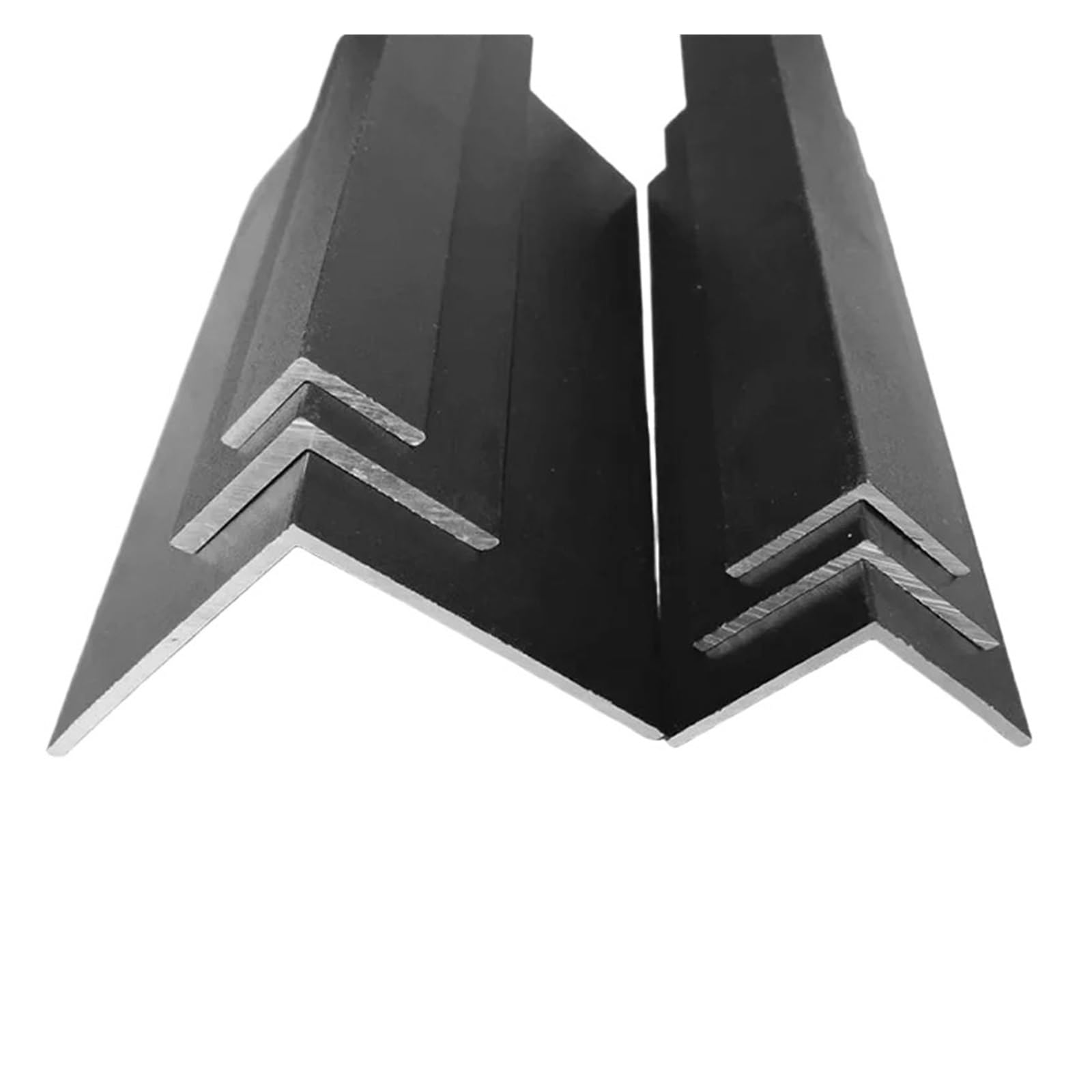 Ángulo de aluminio Ángulo de aluminio en forma de L Esquina decorativa | Canal de aluminio negro 500 mm Resistente al óxido Ligero 6063(20x20x3mm,500mmx2pcs)