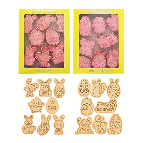 16Pcs/set Easter Cookie Molds Household Baking Tools Pastry Pressing Fondant Kitchen Cookie Mold