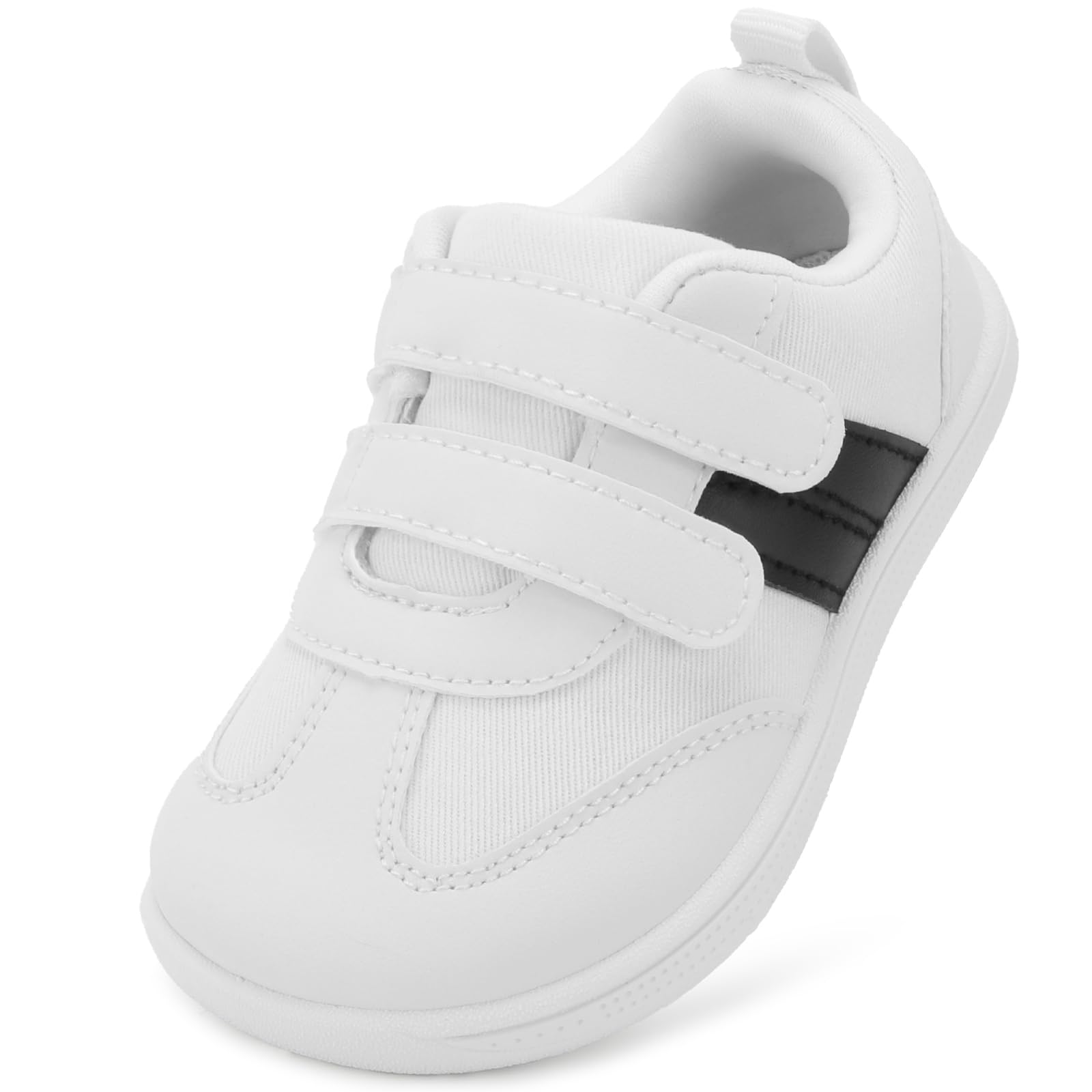 STQ KIDS Jungen Schuhe Breiter Zehenraum Kleinkinder Lauflernschuhe rutschfeste Kinder Sneakers Weiche Leicht mit Haken- und Schlaufenband