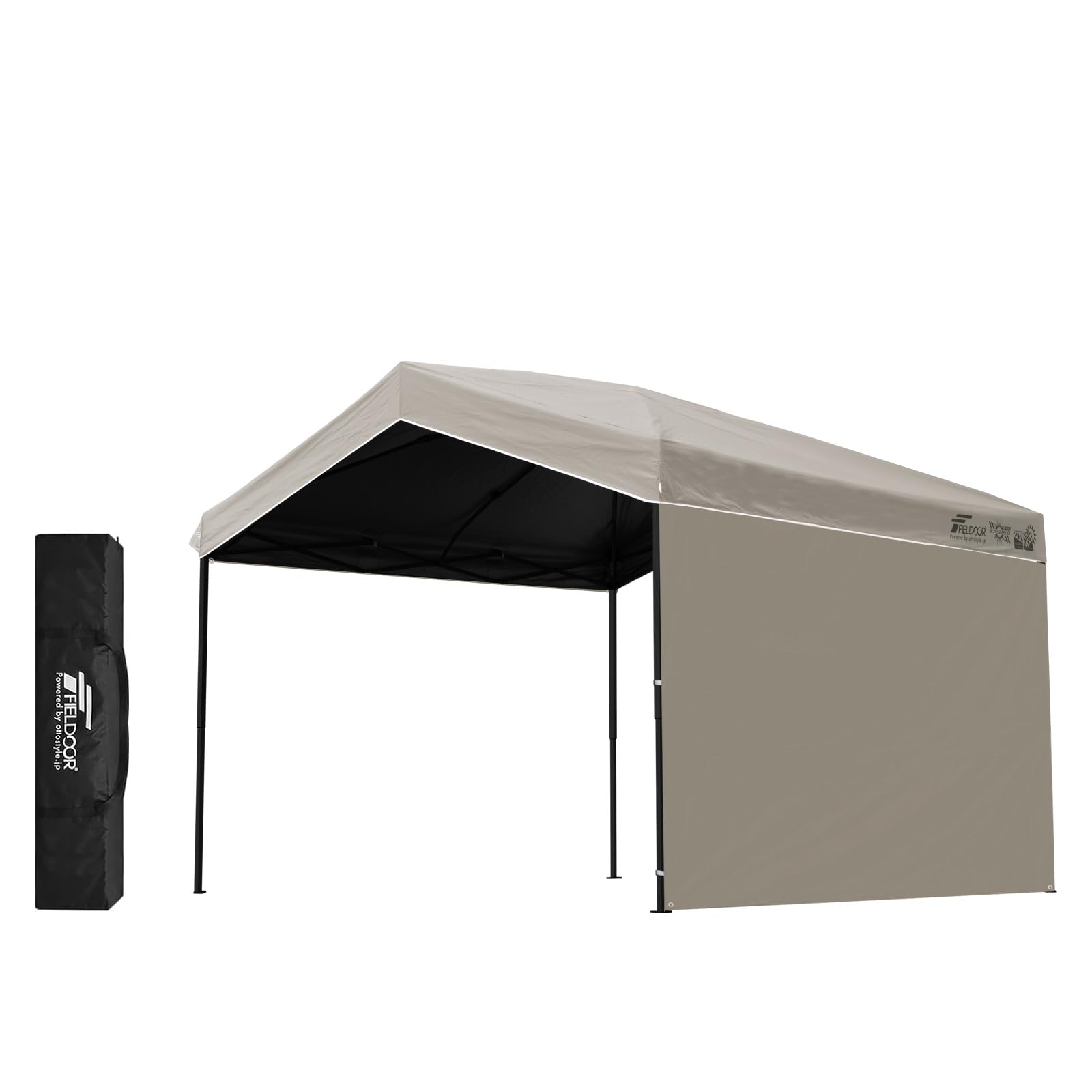Amazon | FIELDOOR 【完全遮光】 切妻型ワンタッチタープテント 【4点
