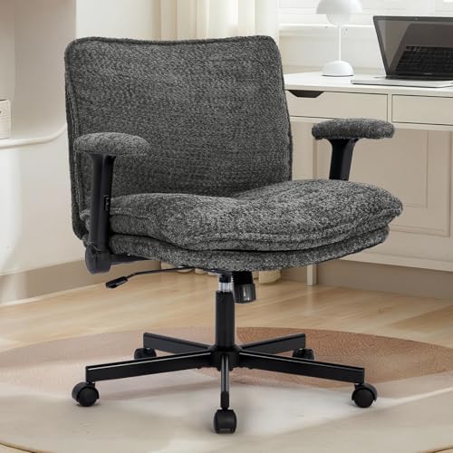 Kassipo Criss Cross Legged Office Chair with Wheels and Flip-Up