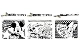 Mickey Mouse Large Spiral Autograph Books - 3 Books Set with 3 Necklace Pens (Silver)