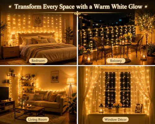 Image of Quace LED Fairy String Lights 72 Feet Warm White, 72 LEDs on Decorative String Lights with Flexible Wire for Diwali, Wedding, Balcony, Bedroom, Party, Indoor & Outdoor Home Decoration, Pack of 1