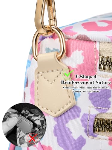 Image of Pure Colour Crossbody Bag Bum Bag for Women,Spacious Purse Fanny Packs Belt Bag,Oversized Bum Bag (Colorful Leopard Print Bum Bag)