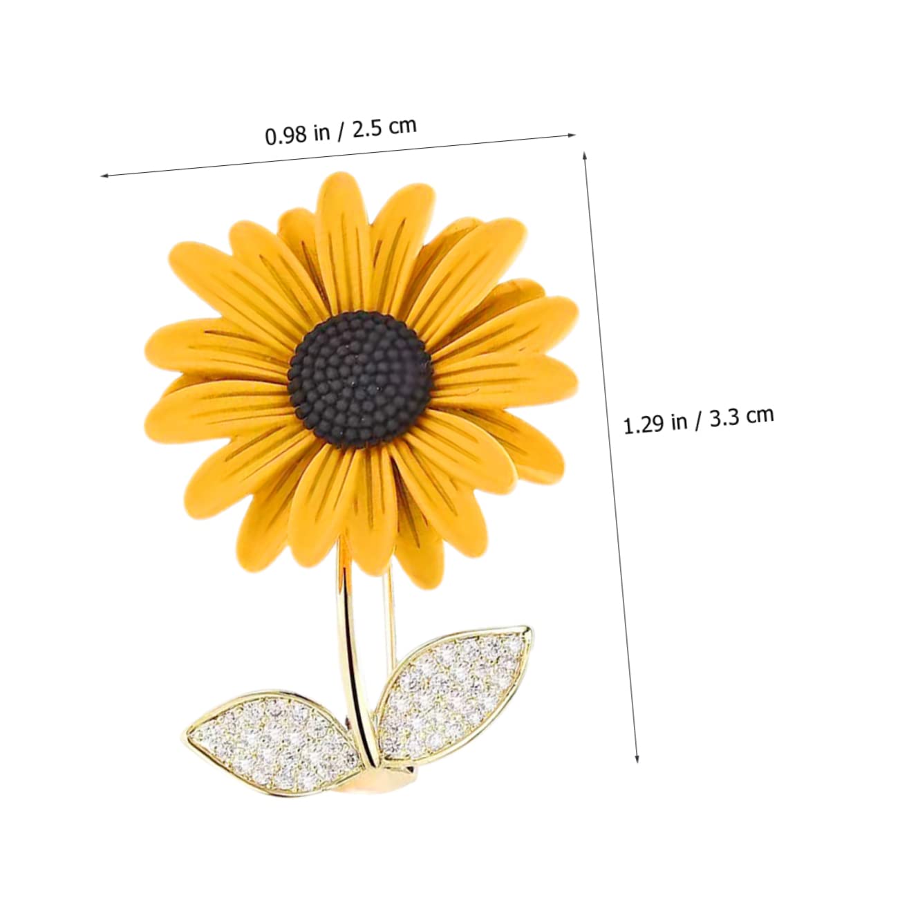 VALICLUD 5piezas Broche De Girasol Delicado Para Mujer Alfiler Decorativo Para Abrigo y Ropa Accesorio Elegante Para Fiestas y Ocasiones Especiales