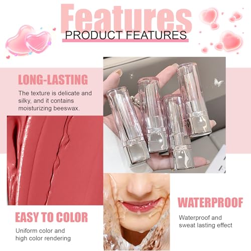 Image of WanTuoluo Honey Tinted Lip Stain Lip Gloss, Sheer Hydrating Lip Balm, Moisturizing Lip Color for All Skin Tones, Nourishing Lipstick with a Hint of Natural Black Cherry Tint (A04)