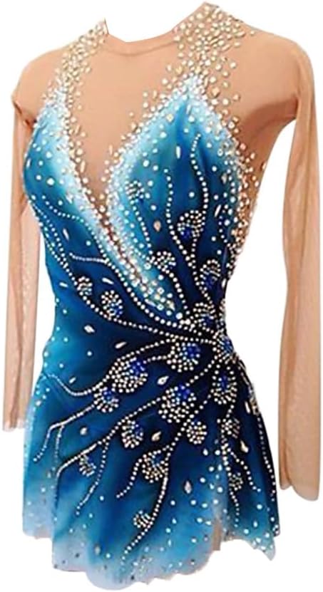 Rhythmic Gymnastics Leotard Wear for Girls Gradient Lady's Artistic Figure Skating Sports Competition Costumes