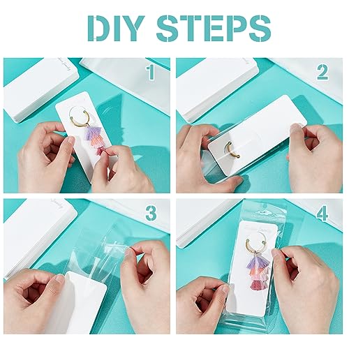 PH PandaHall 100 Sets Long Keychain Display Cards with Self-Sealing Bags - Image 4