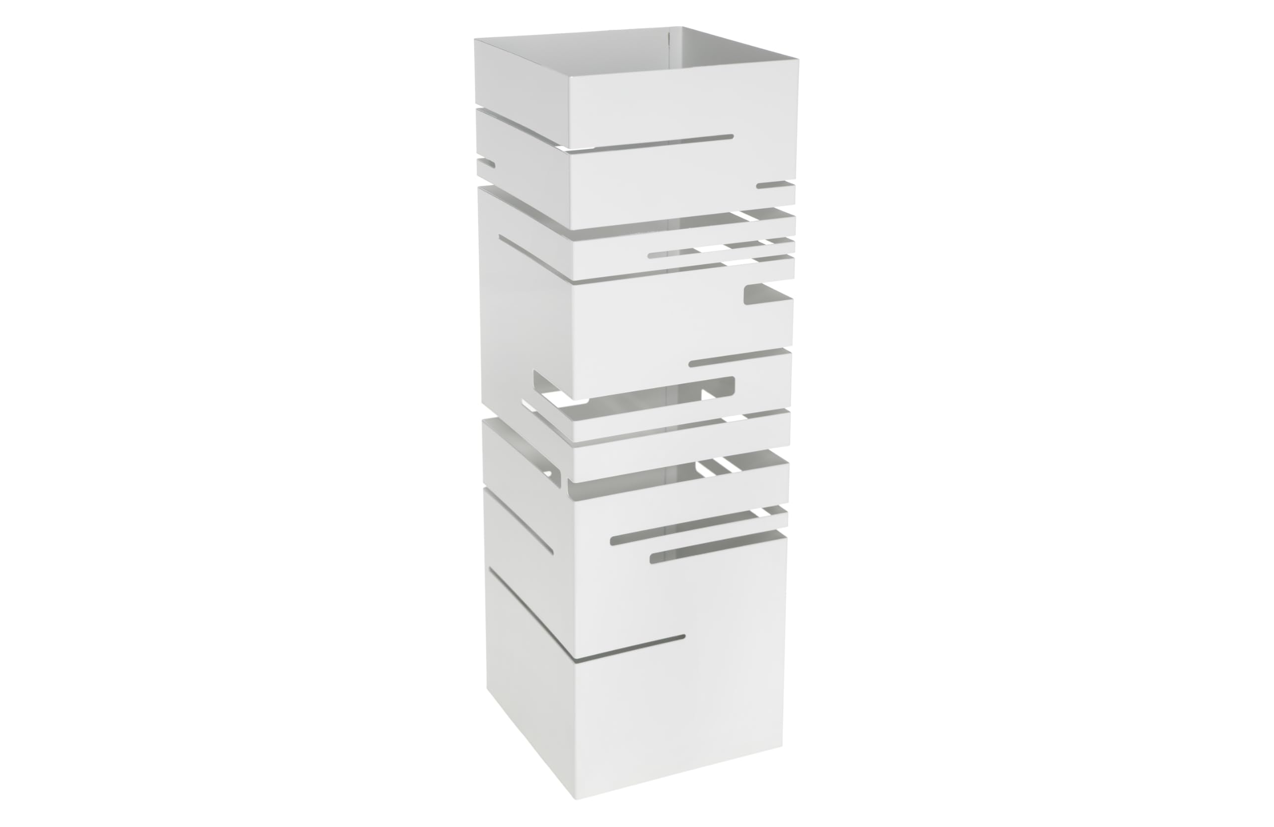 HERSIG Paraguero Metálico Blanco Diseño Lineal Elegante y Funcional para Entrada Recibidor Oficina