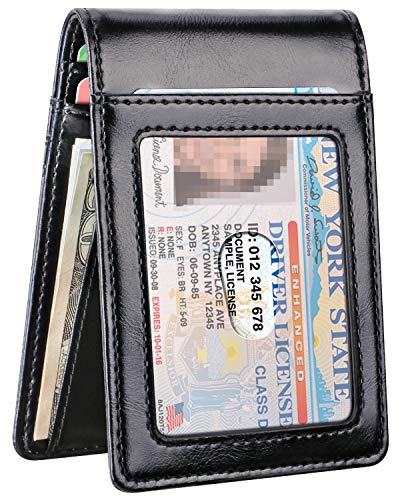 FurArt Bifold Wallet, Genuine Leather Slim Minimalist Wallets with Money Clips, RFID Blocking,Credit Card Holder - Thumbnail 3