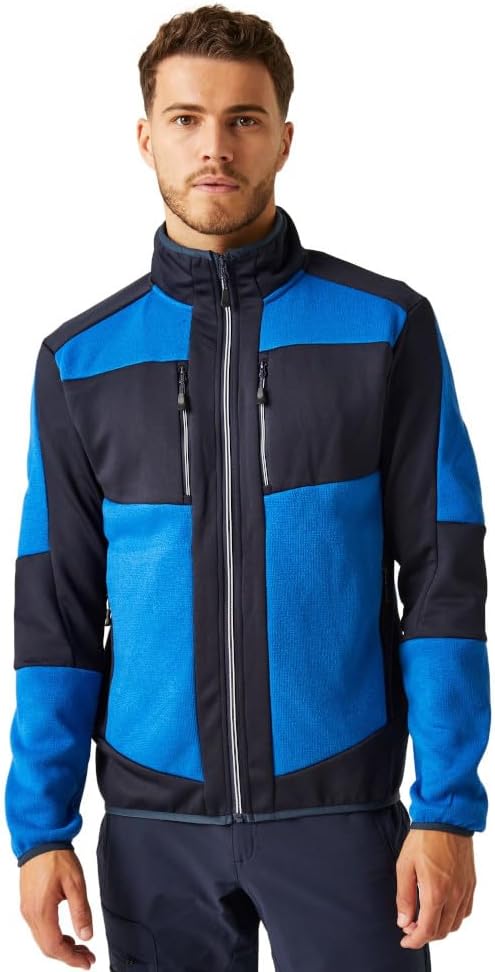 Regatta Unisex Adult E-Volve Knitted Stretch Midlayer (XXL) (Strong Blue/Navy), XX-Large