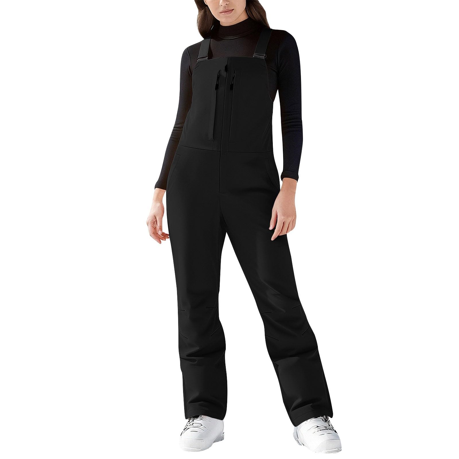 Skihose Damen Wasserdicht Schneehose Wasserdicht Thermo GefüTtert HosenträGerhose Mit Verstellbarer Latzhose Outdoorhose Winddicht Snowboardhose Winter Mode Softshellhose Schneeanzug Skianzug Damen