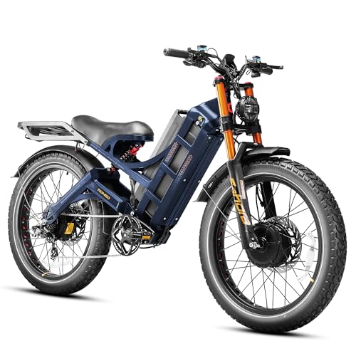 Image of 2026 eAhora Romeo Pro 3 /2 52-46 Mph Electric Bike for Adults, 6000W /4000W /2500W Dual Motor Ebike 60V 80Ah /52V 70Ah Battery 235+Miles Long Range, 26*4.0 inch /20*4.5 inch Fat Tire, Full Suspension, All Terrain