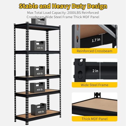 Image of GarveeTech Heavy Duty Garage Shelving Unit, 48 in L x 18 in D x 72 in H