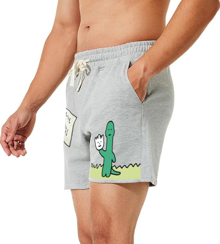 Image of hotfits Men's Casual Cotton All Season Soft Feel Fabric Printed Boxer Shorts,Workout Shorts, Elastic Waist Running Shorts with 2 Side Pockets - Pack of 1