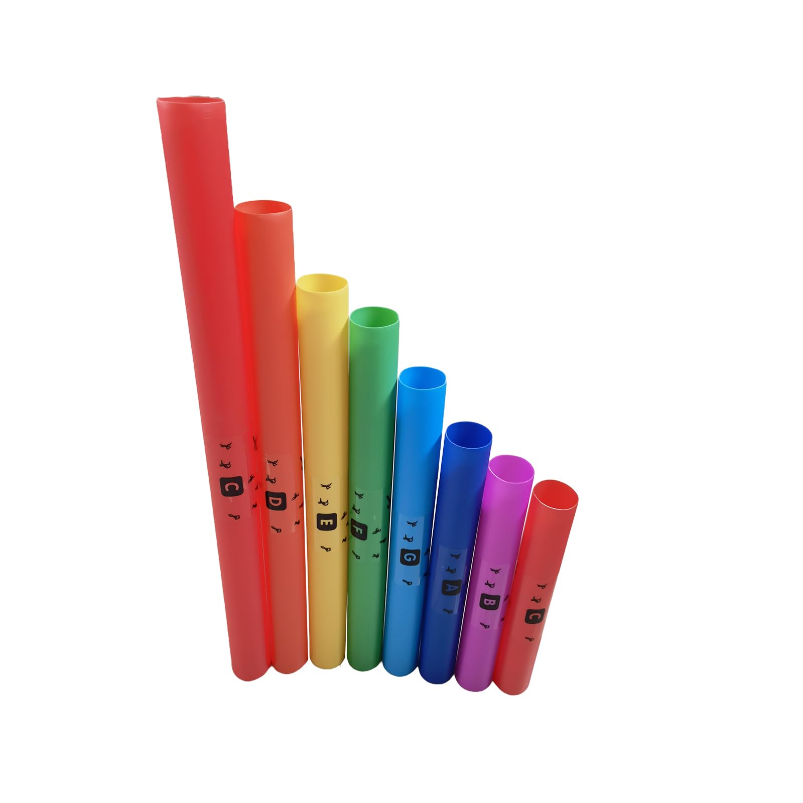 Set di 8 tubi sonori musicali musicali a 8 toni, strumento a tubo sonoro colorato a 8 toni, di compleanno, set di tubi sonori musicali per spettacoli comuni in classe