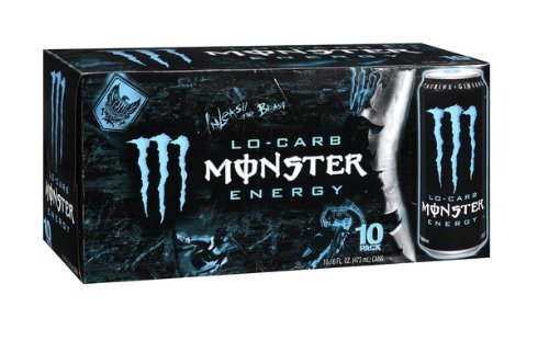 Monster Energy Low Carb Energy Drink, 16-Ounce (Pack of 10)