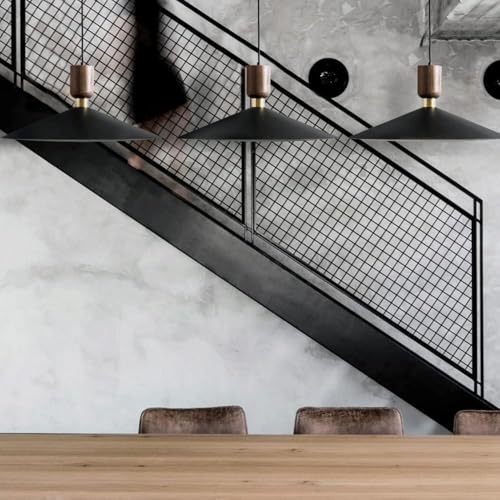 Chandelier minimaliste E27 suspendu industriel en métal pour éclairage bar - 6