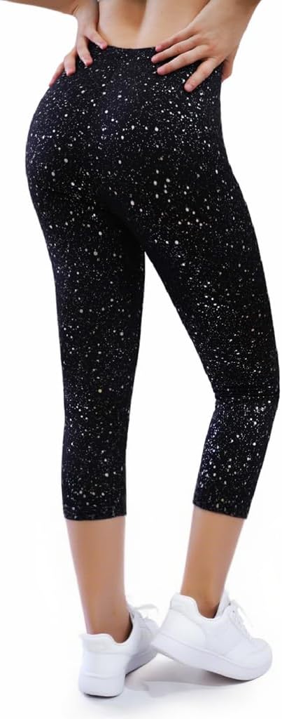 Black Sparkly Leggings for Women, High Waisted Sparkle Pants, Stretch Glitter Party Legging for Club Holiday Night Out - Image 4
