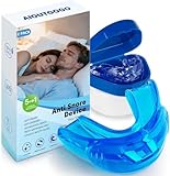 Anti Ronflement Efficace Puissant, 2 Pièces Gouttière Dentaire Bruxisme en TPE Souple, Gouttière Anti Ronflement pour Adultes, Anti Ronflement Bouche Maison et Voyage（Bleus）