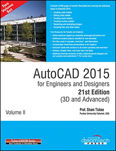 Autocad 2015 For Engineers And Designers 21St Edition (3D And Advanced),(2 vol set) (MISL-DT) Paperback – 1 January 2014