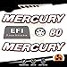 Generico Kit d'autocollants moteur Marino Fuoribord Mercury 80 CV - Four Stroke EFI Orion