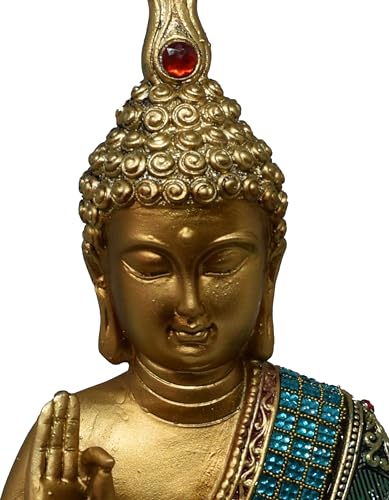 Estatua de Buda decorativa para meditación 9.7 pulgadas miniatura 2
