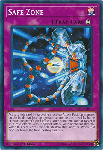 Amazon.com: Yu-Gi-Oh! - Safe Zone - SDPL-EN036 - Common - 1st Edition -  Structure Deck: Powercode Link : Toys & Games