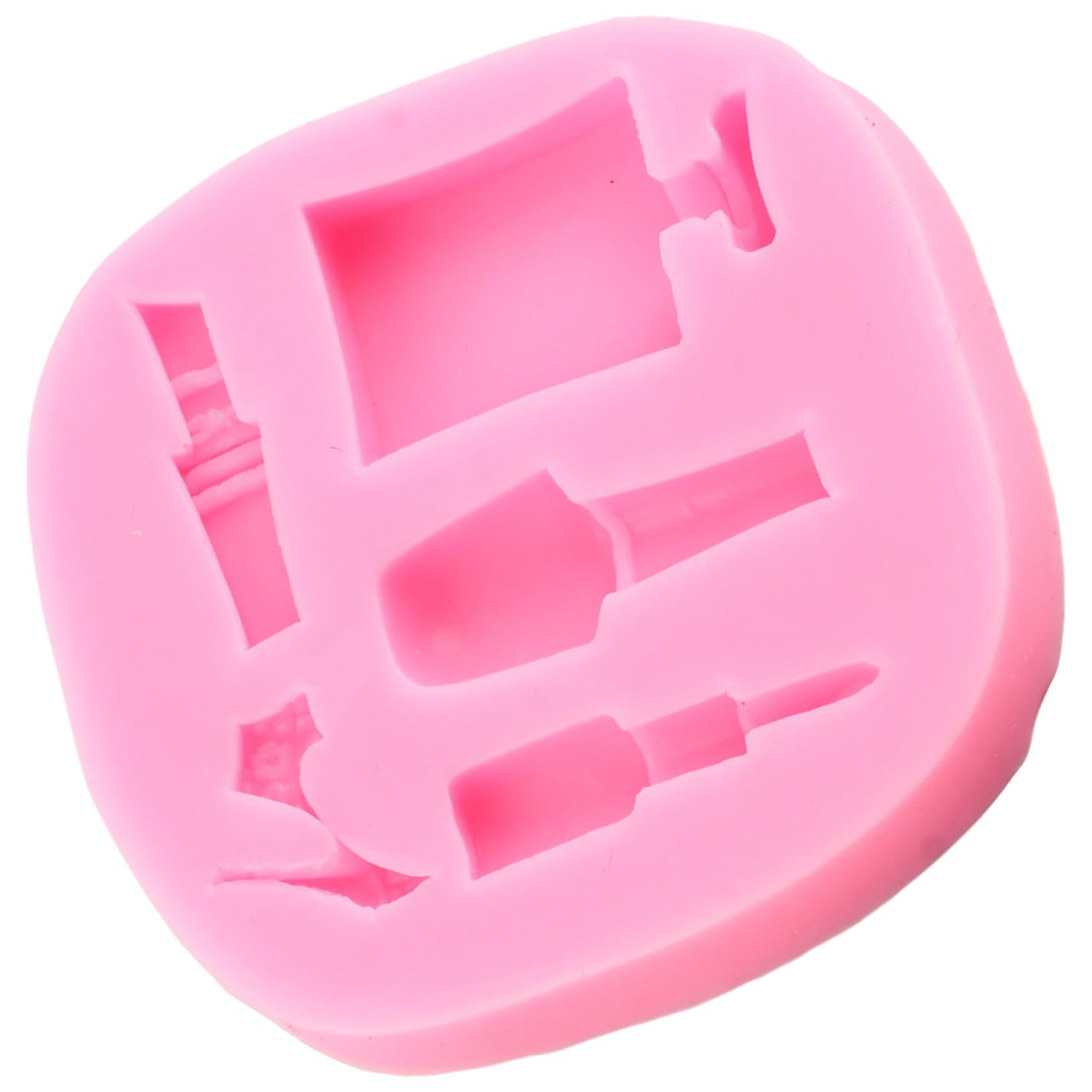 YIHUOMOLDS Outils de maquillage Moules en silicone pour rouge à lèvres, fard à paupières, fondant pour décoration de gâteaux, cupcakes, bonbons, chocolat, pâte à sucre, argile polymère
